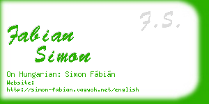 fabian simon business card