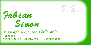 fabian simon business card